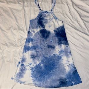 Vintage Refresh - blue white tie dyed dress Sz S